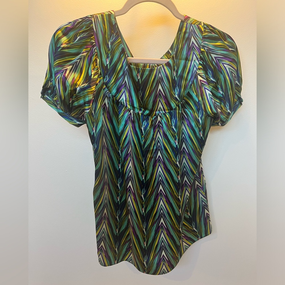 Calypso Silk Blouse. Stunning Pattern. Size S. Excellent Condition.